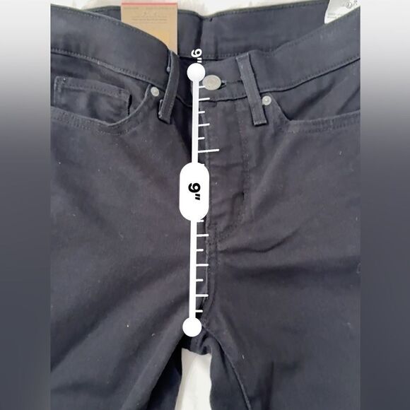Levi’s Black Slim Fit Shaping skinny Full Length Jeans size 27x32- brand new! - Picture 11 of 14